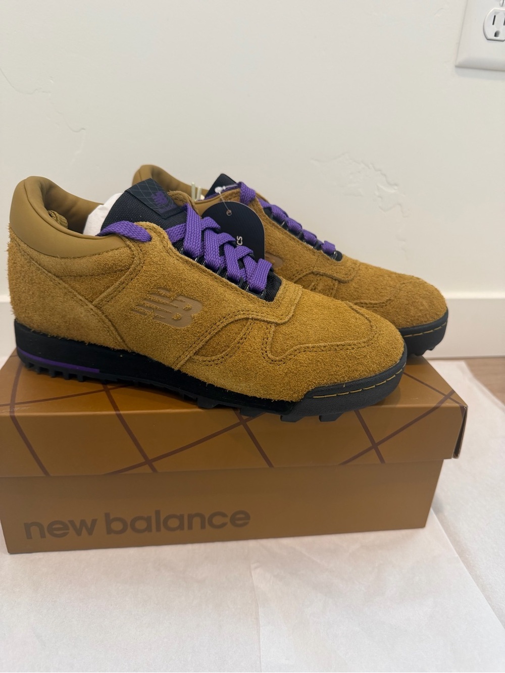 Aimé Leon Dore x New Balance Rainier Low Brown/Purple Sneakers New in Box